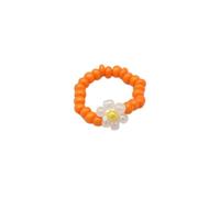 XXCLW Cute Daisy Flower Beaded Bracelet For Women Fashion Bohemian Colorful Lovely Charm Stretch Bangle Party Gift Jewelry(Ring 12)