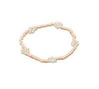 XXCLW Cute Daisy Flower Beaded Bracelet For Women Fashion Bohemian Colorful Lovely Charm Stretch Bangle Party Gift Jewelry(9)
