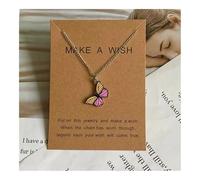 XXCLW Fashion Women Necklace Korea Style New Butterfly Pendant Necklace Gift For Girl Cute Lovely Neck Jewelry(SC)
