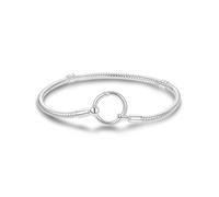 XXCLW Fashionable Style 925 Sterling Silver Women's Charm Bracelet Sterling Silver Colorful Jewelry Making Friendship Gift(PTB050_20cm)