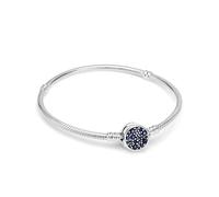 XXCLW Fashionable Style 925 Sterling Silver Women's Charm Bracelet Sterling Silver Colorful Jewelry Making Friendship Gift(PTB024_19cm)