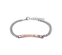 XXCLW Love Bangle Men And Women Couple Bracelets Her King His Queen Titanium Steel Couple Bracelets Charm Wrist Chain(B-His Queen)