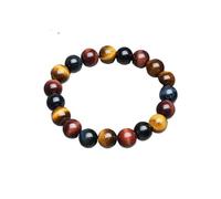 XXCLW Natural Tricolor Tiger Eye Bracelet Women Girls Fashion Stone Handmade Strength Yoga Healing Energy Jewelry Gift 6/8/10/12mm(6mm)