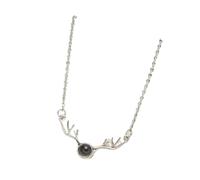 XXCLW Necklace Hollow Sun Moon Heart Pendant Magnetic Necklace for Women Men Couple Jewelry Gift(Style 6)