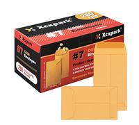 Xxcxpark 200PCS #7 Coin Envelopes 3.5x6.5 inches Brown Kraft Envelopes Classic Small Parts Gummed Flap for Coins, Cash, Credit Cards, Seeds