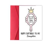 XXDJLP Lovely Daughter Birthday Cards for Daughter Adult, Humorous Birthday Gifts for Daughter from Mom Dad, Funny 18th Bday Decorations for Girls, One Year Closer to Turning Into Card
