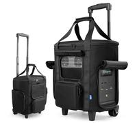 Xxerciz Carrying Case Compatible with ECOFLOW DELTA 2, Portable Power Station with Wheels and Pull Rods, Foldable Soft Generator Rolling Bag for Home, Camping, RV