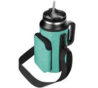 Xxerciz Water Bottle Carrier Bag for Stanley 64oz Tumbler with Handle, Water Bottle Holder with Adjustable Strap, Bottle Sling Sleeve with Phone Pouch, Stanley Cup Accessories for Walking Hiking