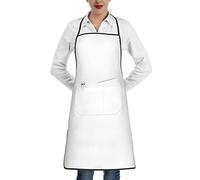 XXGFCZ Solid color white Printed Kitchen Apron - Exceptional Kitchen Cooking Aprons with Easy-to-Wear Design - Versatile Kitchen Apron, White, One size