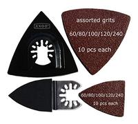 XXGO 102 Pcs Oscillating Tool Triangular Finger Sanding Pads Kits XG3102U