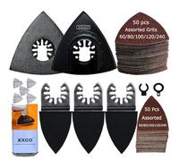 XXGO 105 Pcs Triangle Finger Oscillating Multi Tool Sanding Pads Kits