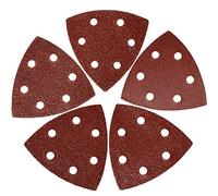 XXGO 3-1/2 Inch 90mm Triangular 60/80 /100/120 /240 Grits Hook & Loop Multitool Sandpaper for Wood Sanding Contains 20 of Each Fit 3.5 Inch Oscillating Multi Tool Sanding Pad Pack of 100 XG9010U