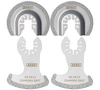 XXGO 4 Pcs Oscillating Multi Tool Diamond Segment Swing Semi Circle Grit Grout Saw Blades XG4002D