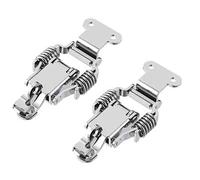 XXHNBF 2PCS 90/180 Degree Hasp 304 Stainless Steel Double Spring Loaded Suitcase Chest Tool Box Locking Hardware Toggle Latch Buckle(2506b)