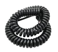 XXHNBF Coiled Extension Cord, Spiral Coiled Line Wire,Spring spiral wire and cable 6 core 8 24AWG 20AWG 2.5 m 7. black power cord expandable