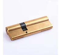 XXHNBF Door Lock Cylinder, Thumb Turn Euro Cylinder Lock,Length 60/70/80/90mm Double Open Anti-Theft Lock Entrance Brass Door Lengthened Core Door Barrel Lock(90mm)