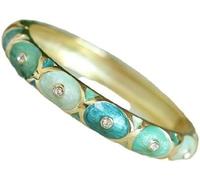 XXHNBF Women's Bracelet, Classic Enamel Circle Color Bangles Bracelets for Women Accessories Traditional Handcraft Ethnic Bangles China(Green)