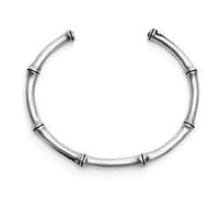 XXHNBF Women's Bracelet, Ladies 925 Silver Bracelet Bamboo Type Adjustable Open Cuff Bangle Friendship Bracelet Silver Jewellery