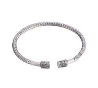 XXHNBF Women's Bracelet, Women 925 Silver Bracelet Vintage Adjustable Cuff Bangle Chinese Bracelets Silver Jewellery Birthday Gifts
