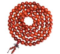 XXHUO Mala Beads, 108 8mm Buddhist Prayer Beads Bracelet Natural Wood Tibetan Buddhist Worry Bead Wrap Bracelet Yoga Buddha Meditation Accessories Red Jewellery For Men Women
