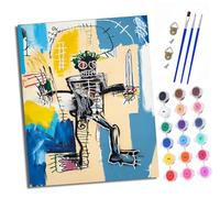 XXHXIE Paint by Numbers for Adults DIY Painting by Numbers Kits Abstract Character Graffiti with Acrylic Paints Pre Printed Canvas and Brushes Gift Wall Decor 16x20 inch Without Frame