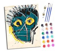 XXHXIE Paint by Numbers for Adults DIY Painting by Numbers Kits Abstract line Drawing of a Human face with Acrylic Paints Pre Printed Canvas and Brushes Gift Wall Decor 16x20 inch Without Frame
