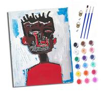 XXHXIE Paint by Numbers for Adults DIY Painting by Numbers Kits Graffiti Abstract with Acrylic Paints Pre Printed Canvas and Brushes Gift Wall Decor 16x20 inch Without Frame