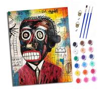 XXHXIE Paint by Numbers for Adults DIY Painting by Numbers Kits Graffiti-Style Portraits with Acrylic Paints Pre Printed Canvas and Brushes Gift Wall Decor 16x20 inch Without Frame