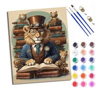 XXHXIE Paint by Numbers for Adults Painting by Number Kits On Canvas Bonfire Dance Under The Moon DIY Craft Art Painting Kit Acrylic Pigment Drawing Paintwork for Gift Home Wall Decor 16x20 inch