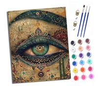 XXHXIE Paint by Numbers for Adults Painting by Number Kits On Canvas Decorative Eye Painting DIY Craft Art Painting Kit Acrylic Pigment Drawing Paintwork for Gift Home Wall Decor 16x20 inch/40x50cm