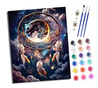 XXHXIE Paint by Numbers for Adults Painting by Number Kits On Canvas Fantasy Dream Catcher DIY Craft Art Painting Kit Acrylic Pigment Drawing Paintwork for Gift Home Wall Decor 40x50cm