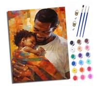 XXHXIE Paint by Numbers for Adults Painting by Number Kits On Canvas Father Holding boy DIY Craft Art Painting Kit Acrylic Pigment Drawing Paintwork for Gift Home Wall Decor 16x20 inch/40x50cm