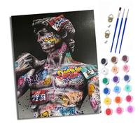 XXHXIE Paint by Numbers for Adults Painting by Number Kits On Canvas Graffiti Art David DIY Craft Art Painting Kit Acrylic Pigment Drawing Paintwork for Gift Home Wall Decor 40x50cm with Frame