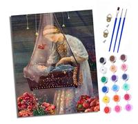 XXHXIE Paint by Numbers for Adults Painting by Number Kits On Canvas Mother by The Cradle DIY Craft Art Painting Kit Acrylic Pigment Drawing Paintwork for Gift Home Wall Decor 40x50cm