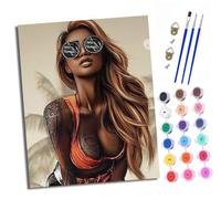 XXHXIE Paint by Numbers for Adults Painting by Number Kits On Canvas Tattoo Sexy Every Year DIY Craft Art Painting Kit Acrylic Pigment Drawing Paintwork for Gift Home Wall Decor 40x50cm with Frame
