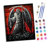 XXHXIE Paint by Numbers for Adults Painting Kit for Adults Craft Art Painting Kit Acrylic Pigment Drawing Horror Angel of Death Paintwork for Gift Home Wall Decor 16x20 inch (with Frame)