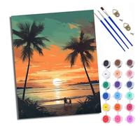 XXHXIE Paint by Numbers Kits for Adults Painting Kits for Beginners On Clear Symbols Colored Canvas Praying Woman Acrylic Pigment Drawing Paintwork for Home Wall Decor Frameless