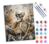 XXHXIE Paint by Numbers Kits for Adults Painting Kits for Beginners On Clear Symbols Colored Canvas Psycho Clown Acrylic Pigment Drawing Paintwork for Home Wall Decor Frameless