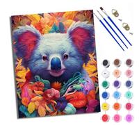 XXHXIE Paint by Numbers Kits for Adults Painting Kits for Beginners On Clear Symbols Colored Canvas Colorful Flowers in vase Acrylic Pigment Drawing Paintwork for Home Wall Decor Frameless