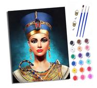 XXHXIE Paint by Numbers Paint by Numbers for Adults Beginners 40 x 50 cm Ancient Egyptian Style Women Adults Paint by Numbers with Paint Brushes DIY Painting for Home Decoration Without Frame