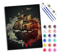 XXHXIE Paint by Numbers Paint by Numbers for Adults Beginners 40 x 50 cm Ghost in The Pumpkin Carriage Adults Paint by Numbers with Paint Brushes DIY Painting for Home Decoration Without Frame