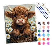 XXHXIE Paint by Numbers Paint by Numbers for Adults Beginners 40 x 50 cm Mysterious Figure in The Forest Adults Paint by Numbers with Paint Brushes DIY Painting for Home Decoration Without Frame