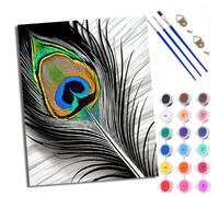 XXHXIE Paint by Numbers Paint by Numbers for Adults Beginners 40 x 50 cm Witch Flying on a Broom Adults Paint by Numbers with Paint Brushes DIY Painting for Home Decoration Without Frame