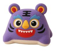 XXIKAXKDO Traditional Chinese New Year Mascot Cloth Tiger Plush Doll Multicolor 20cm(Purple)