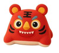 XXIKAXKDO Traditional Chinese New Year Mascot Cloth Tiger Plush Doll Multicolor 20cm(Red)