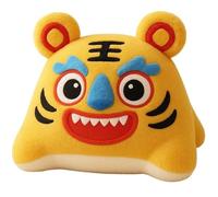 XXIKAXKDO Traditional Chinese New Year Mascot Cloth Tiger Plush Doll Multicolor 20cm(Yellow)