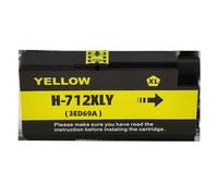 XXINGYULI 4 Pack Compatible Ink Cartridges For HP712 Fit For Designjet T210 T230 T250 T650 T630 Printers(YELLOW)