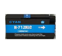 XXINGYULI 4 Pack Compatible Ink Cartridges For HP712 Fit For Designjet T210 T230 T250 T650 T630 Printers(CYAN)
