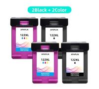 XXINGYULI Compatible Ink Cartridge Replacement Compatible With 122 XL Compatible With Use With Deskjet 1000 1050 2000 2050s 3000 3050A 3052A 3054 1010(2Black and 2Color)