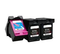 XXINGYULI Compatible Ink Cartridge Replacement Compatible With 67 XL Compatible With Deskjet Plus 4140 4152 4155 4158 1225 2732 2752 Printers(3pcs)